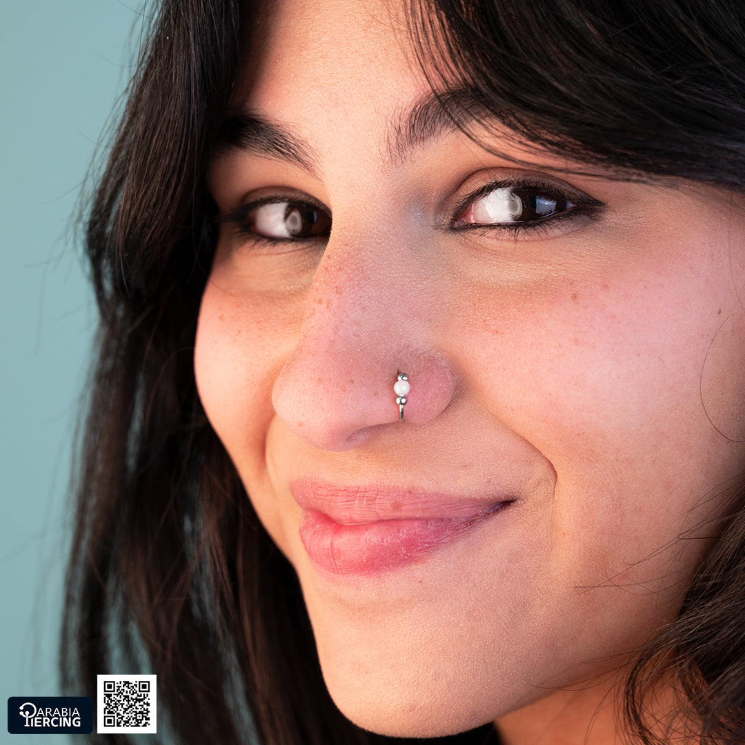 Colorful Beaded Nose Hoop