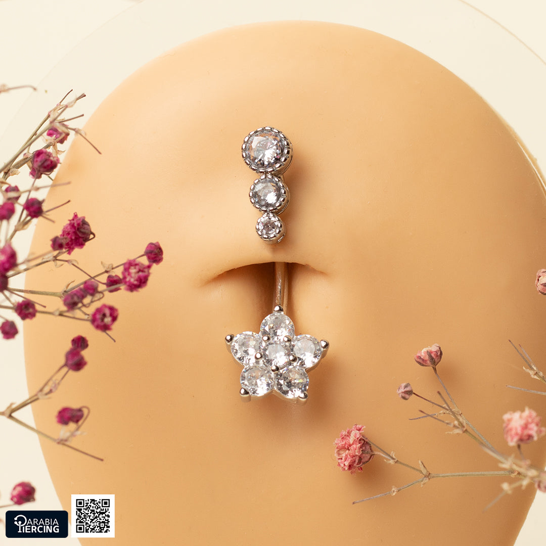Crystal Star Belly Ring