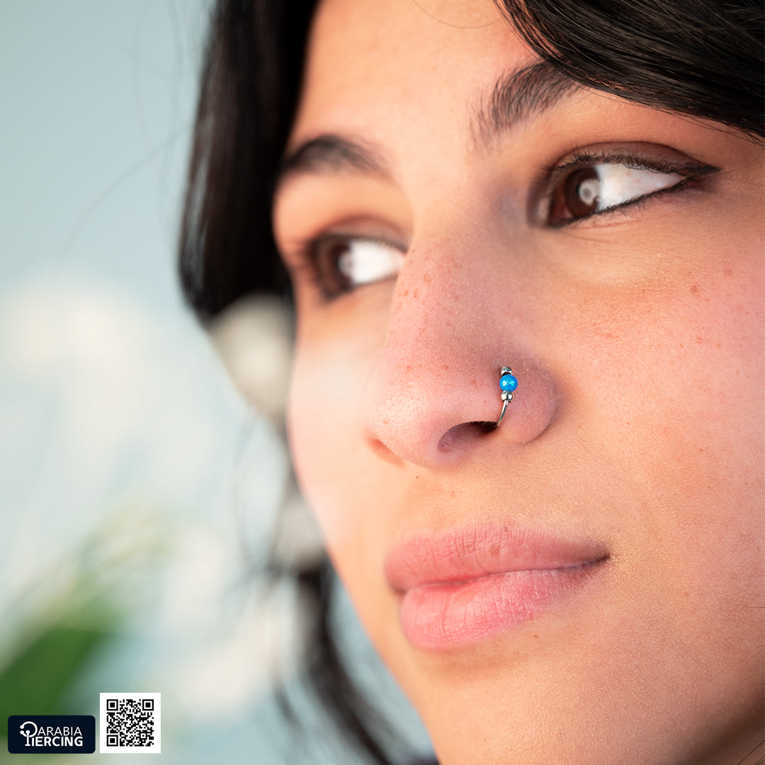 Colorful Beaded Nose Hoop