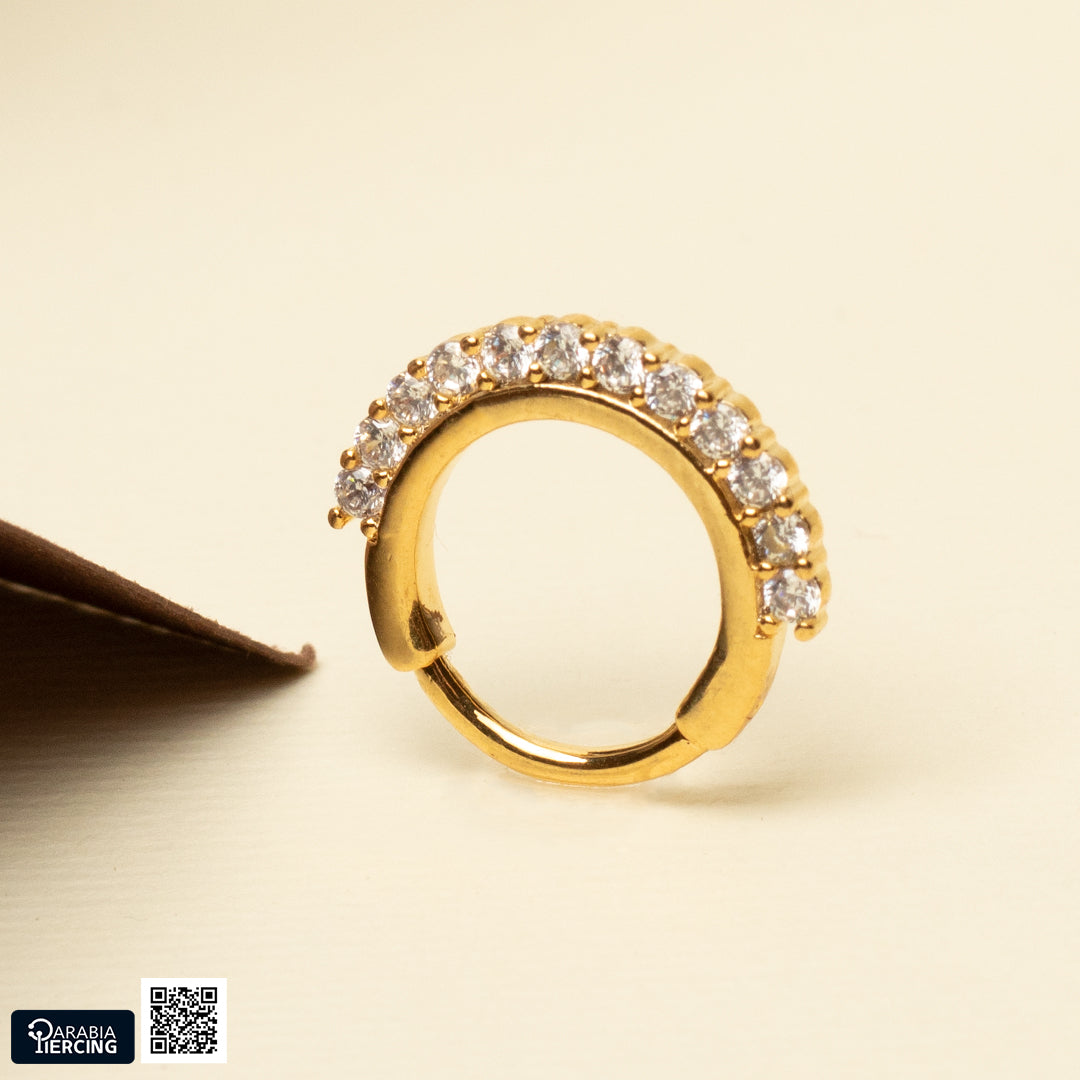 Crystal Line Twisted Hoop