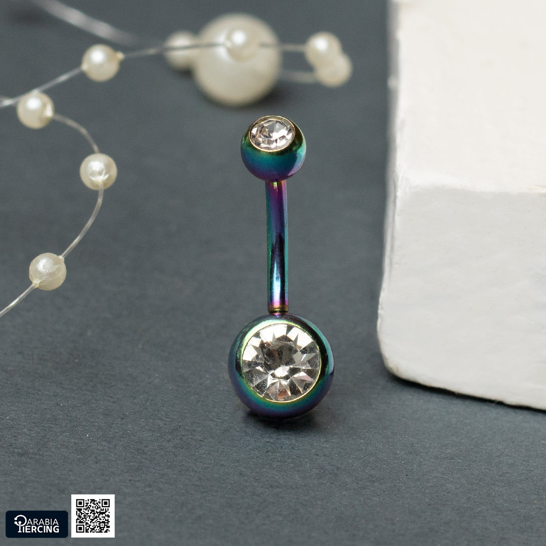 Crystal Multicolor Belly Ring