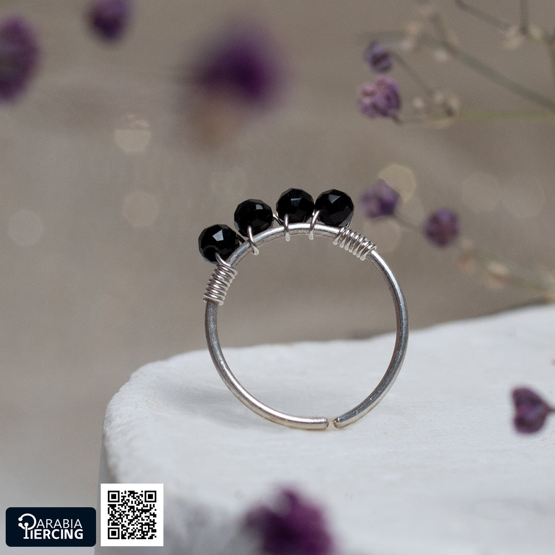 Colorful Silver Nose Hoop