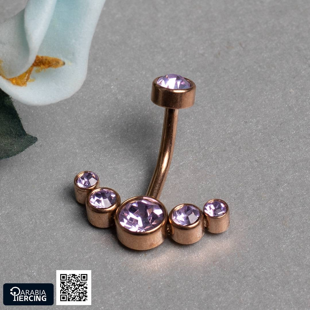 Zircon RoseGold Bellybutton Ring