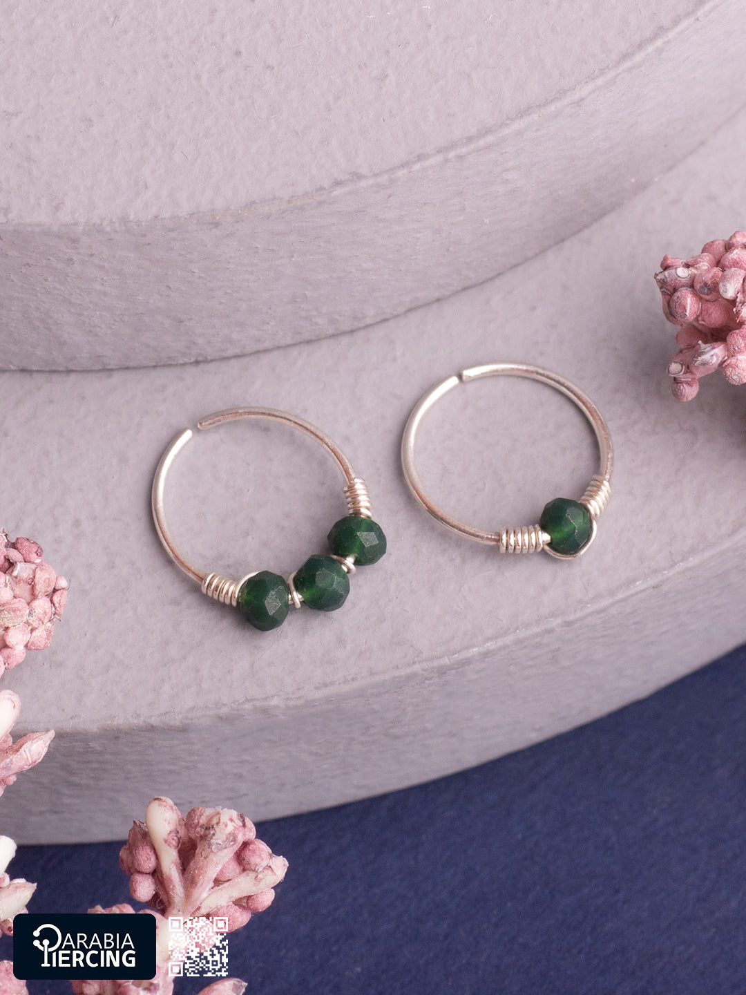 Colorful Silver Nose Hoop
