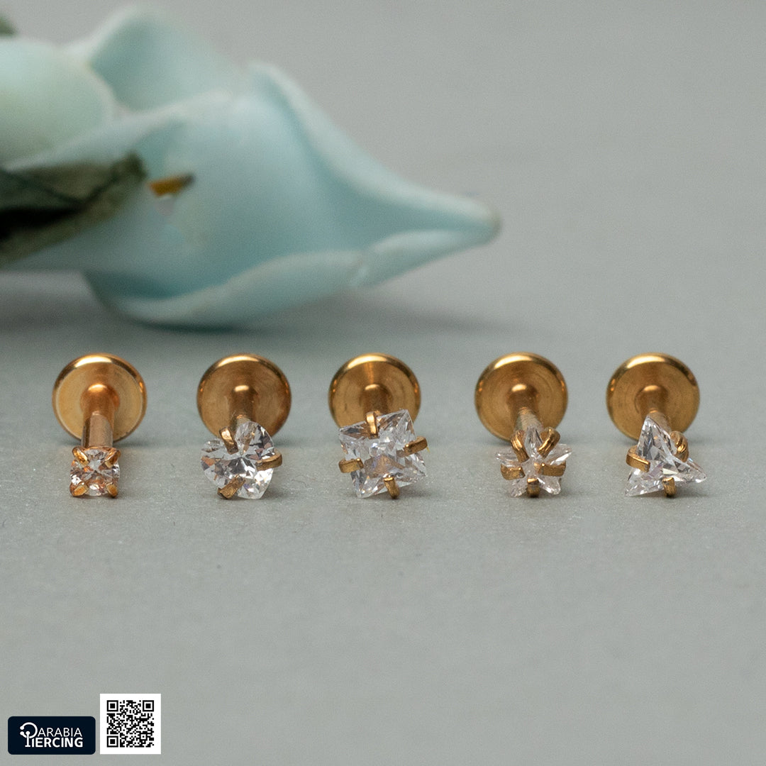 Gold Zircon Flatback