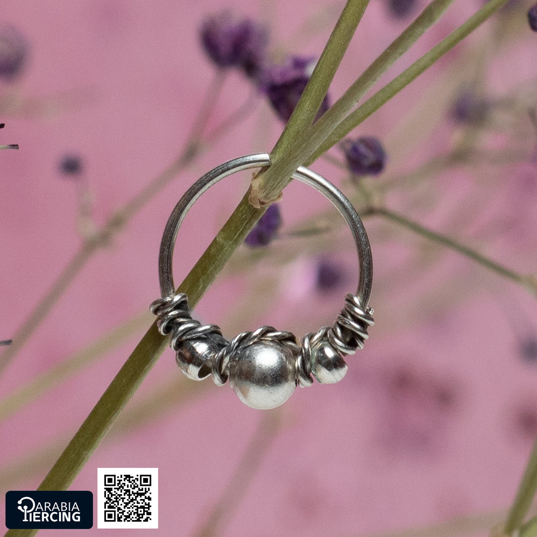 Big Dots Silver Nose Hoop