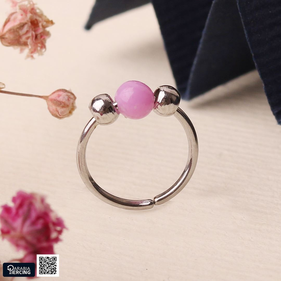 Colorful Beaded Nose Hoop