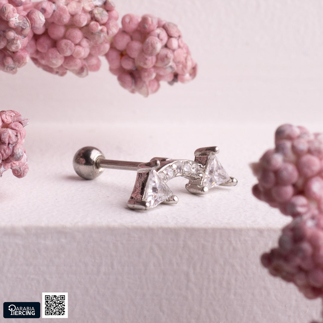 Double Arrow Ballback Earring