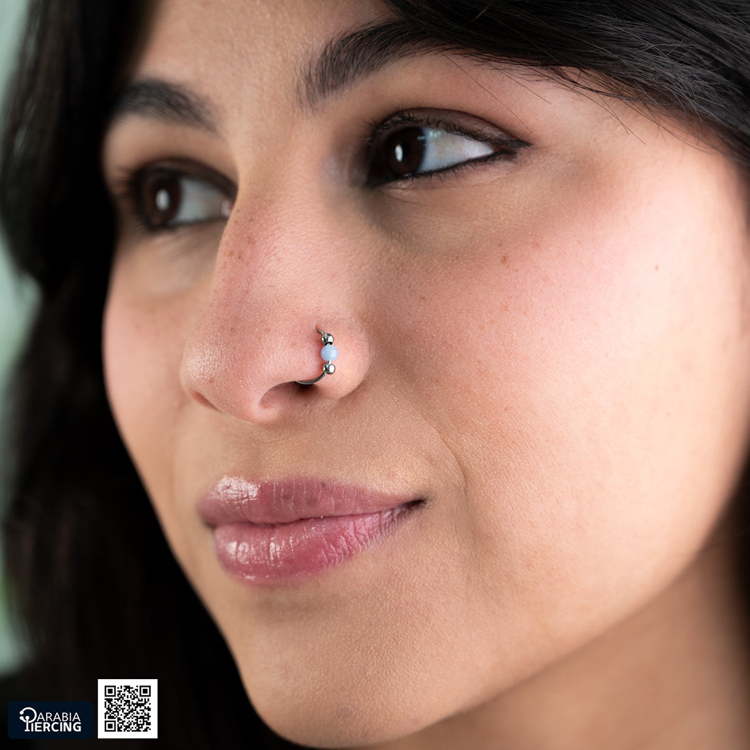 Colorful Beaded Nose Hoop
