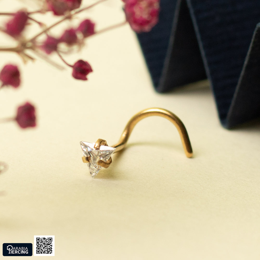 Gold Zircon U shape