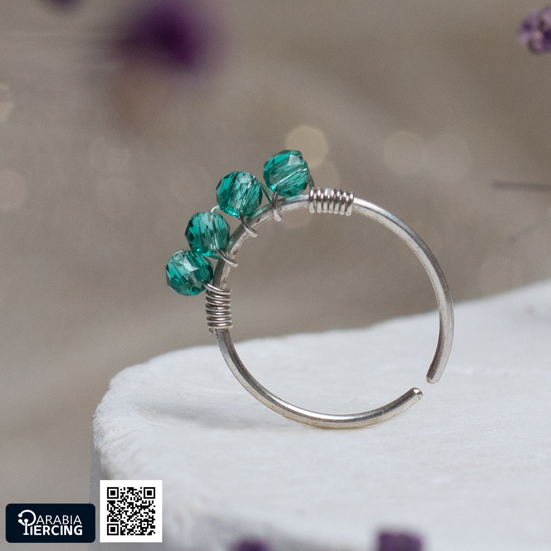 Colorful Silver Nose Hoop