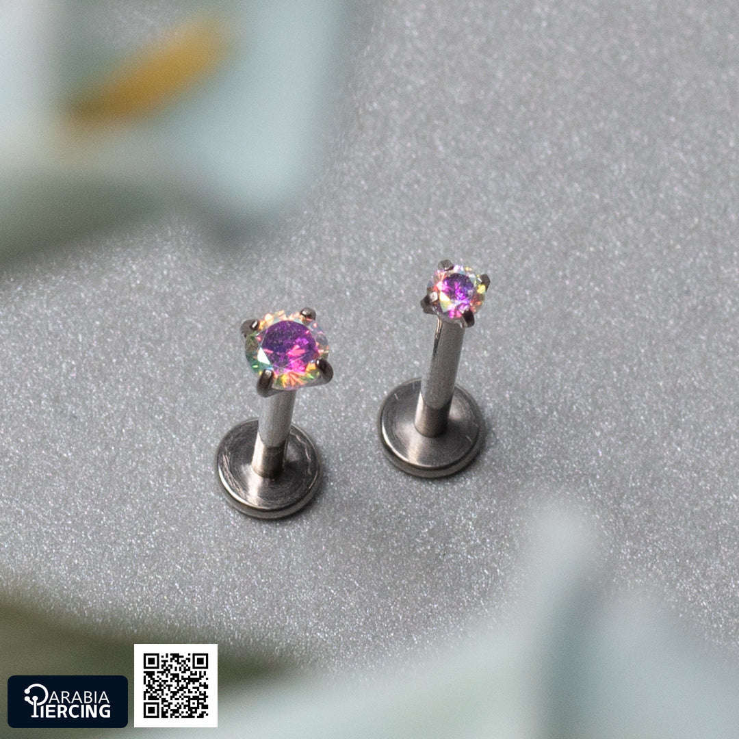 Colorful zircon Flatback