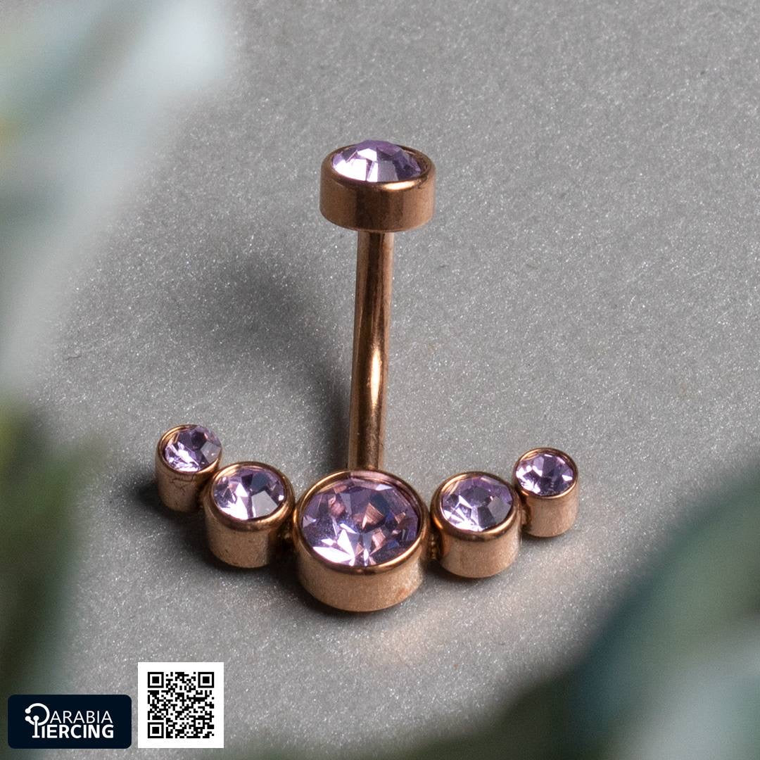 Zircon RoseGold Bellybutton Ring