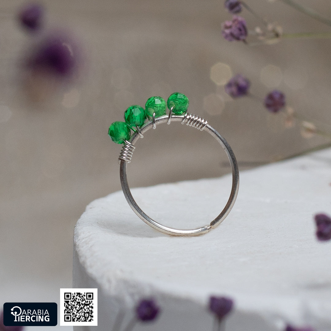 Colorful Silver Nose Hoop