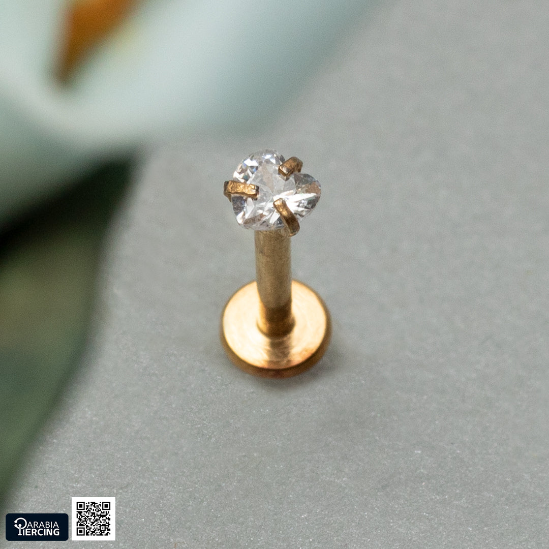 Gold Zircon Flatback