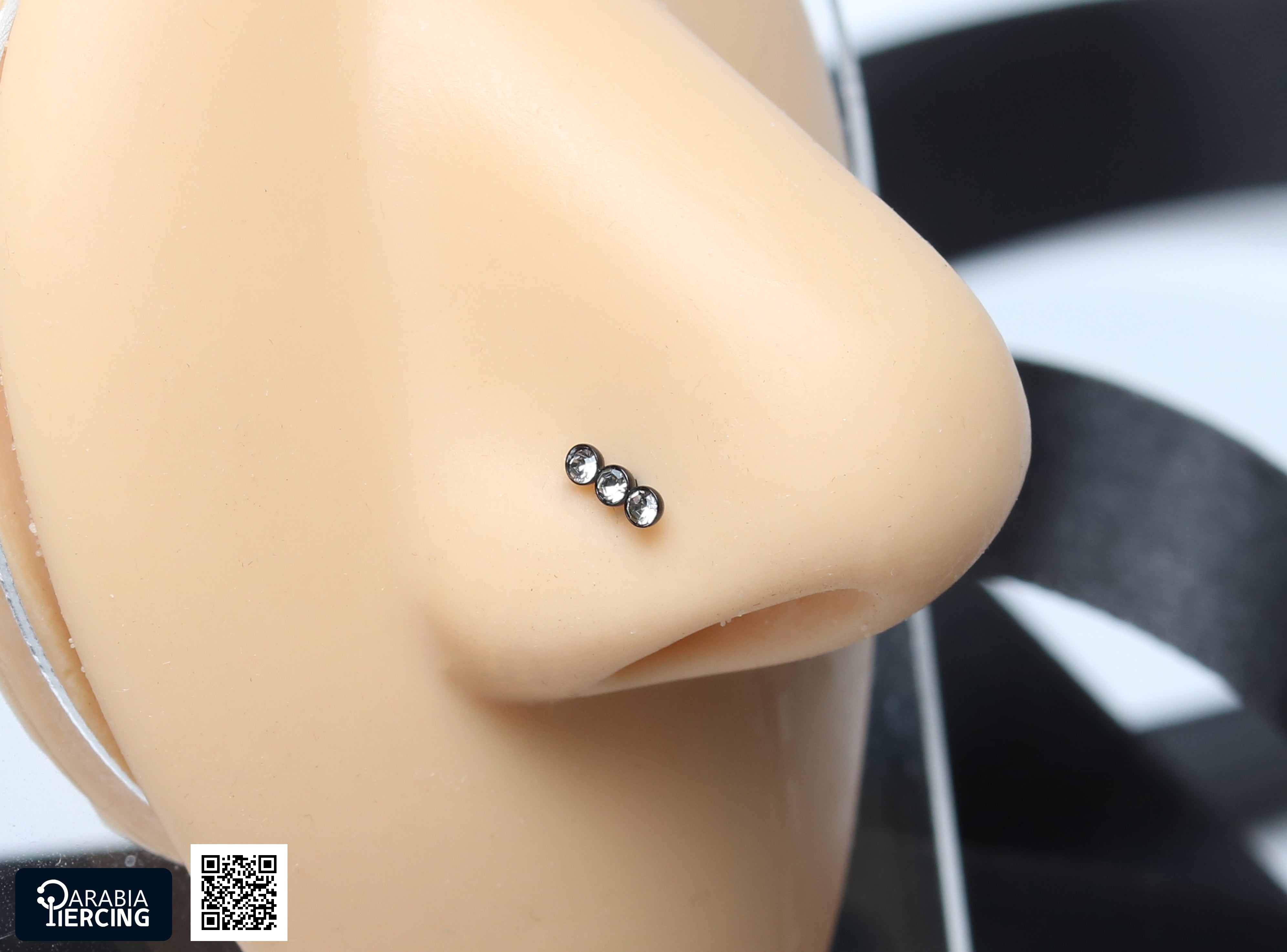 Triple Crystal Nose Stud