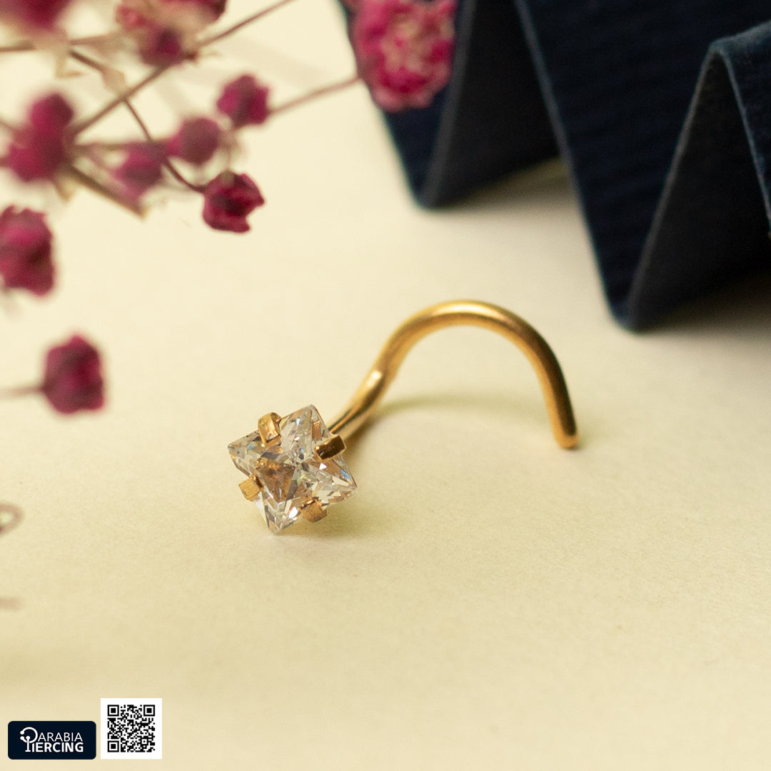 Gold Zircon U shape