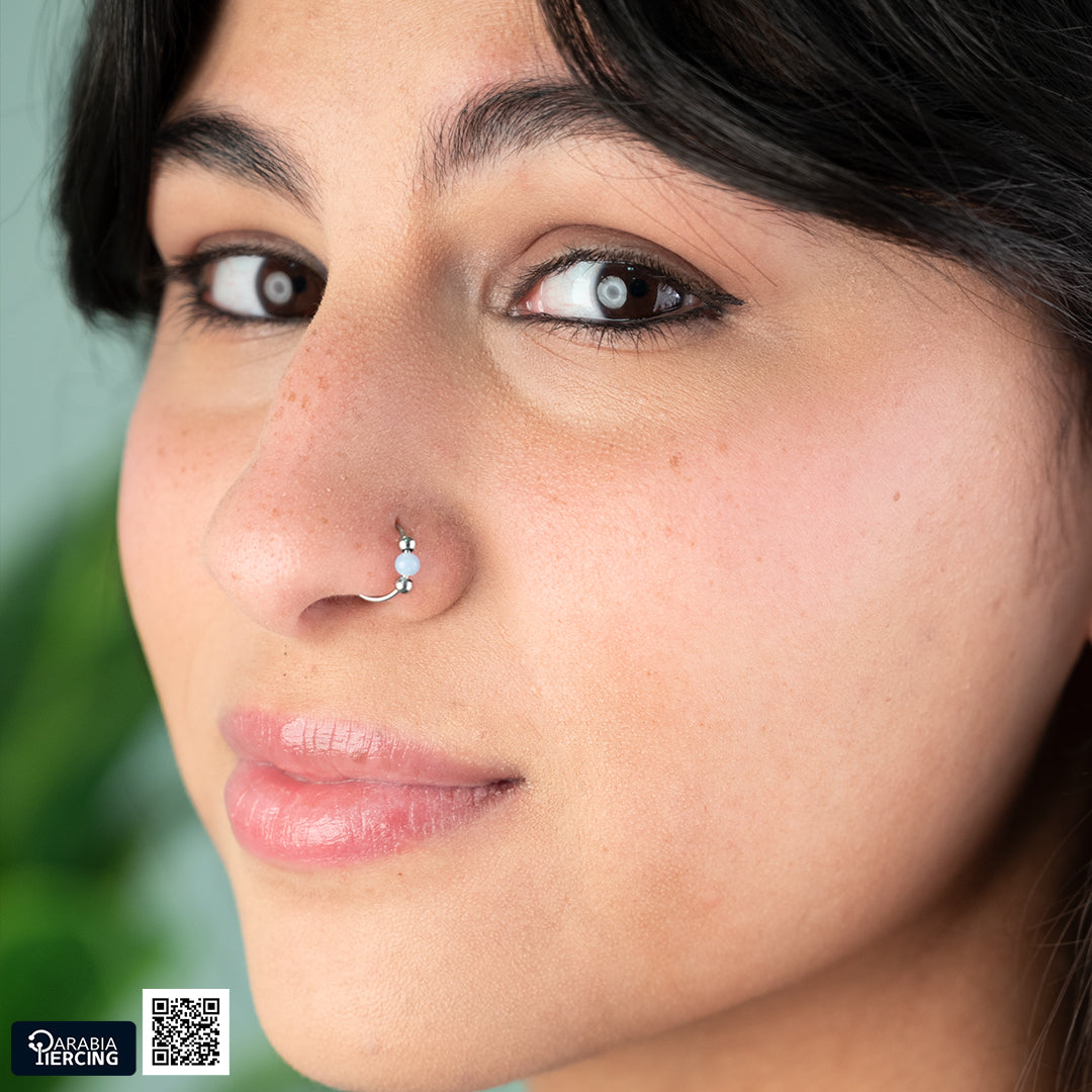 Colorful Beaded Nose Hoop