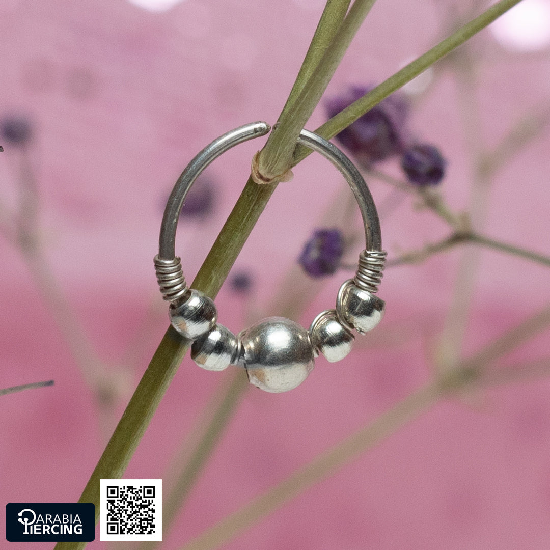 Big Dots Silver Nose Hoop
