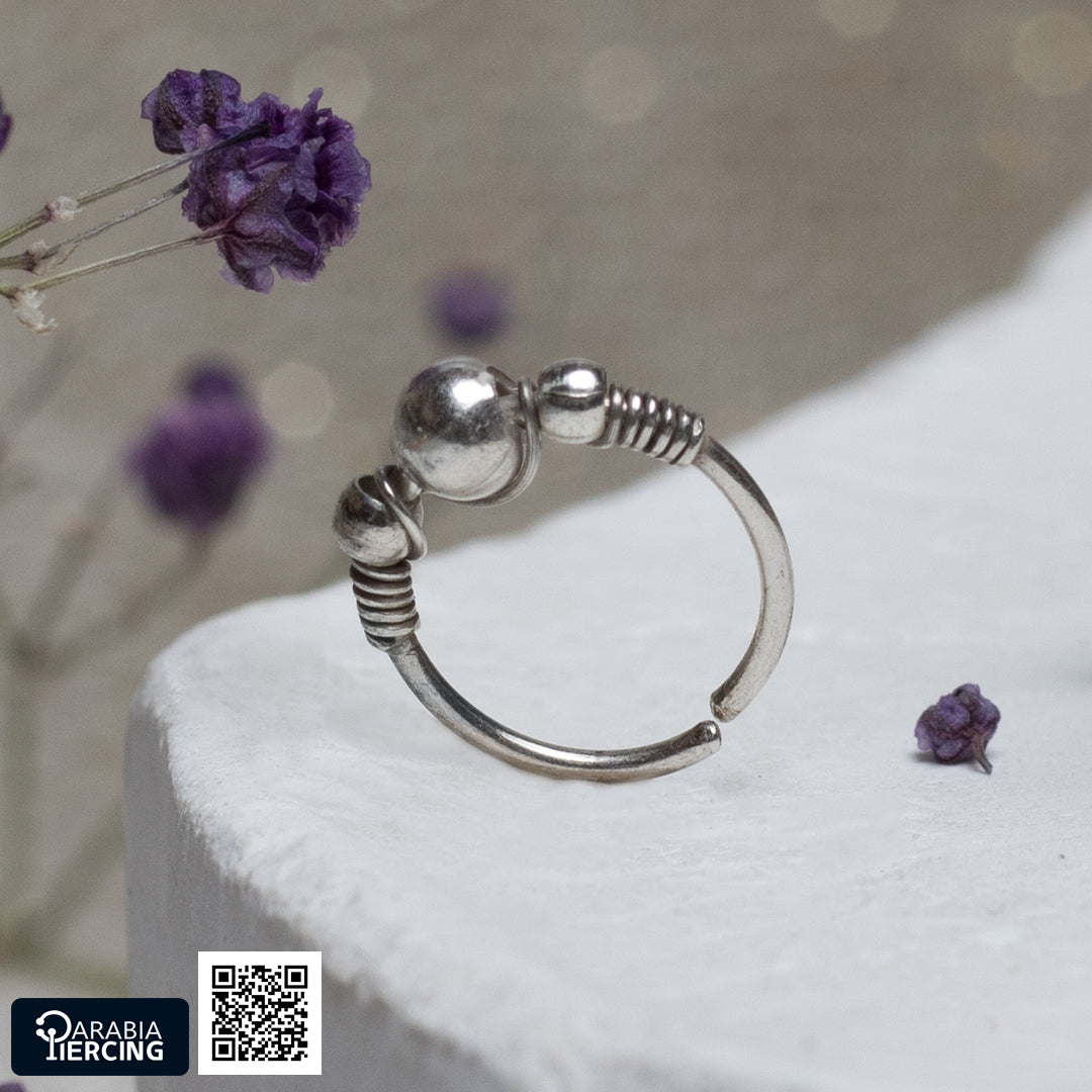 Big Dots Silver Nose Hoop