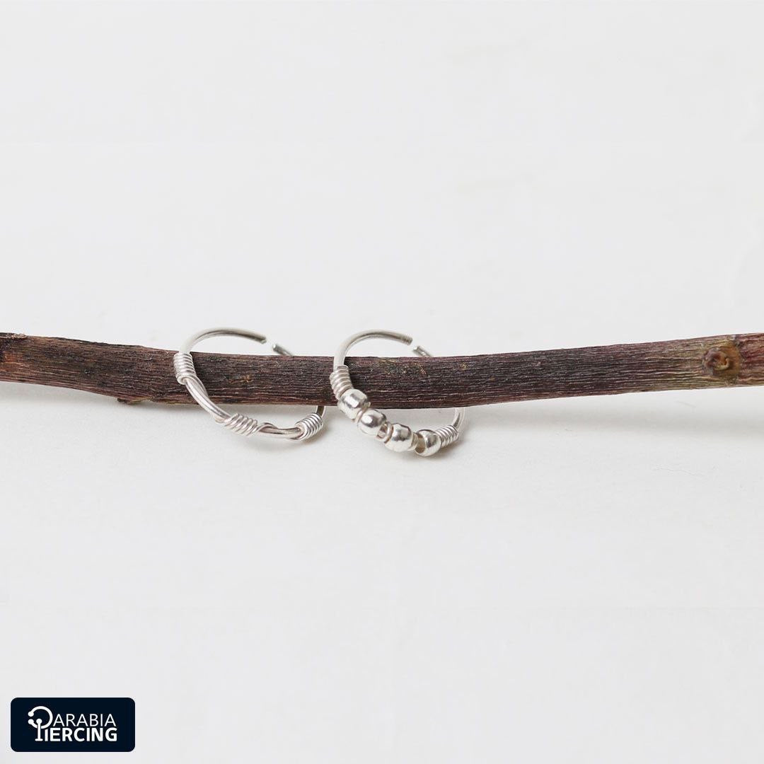 Handmade silver hoop