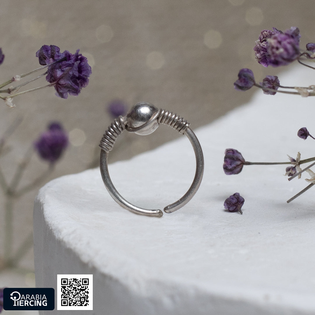 Big Dots Silver Nose Hoop