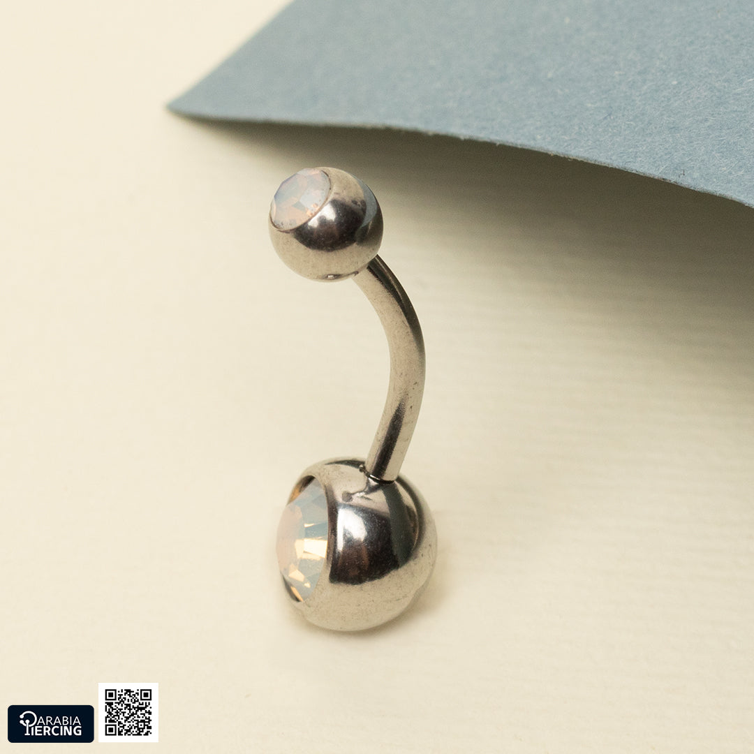 Basic Double Opal Belly Ring