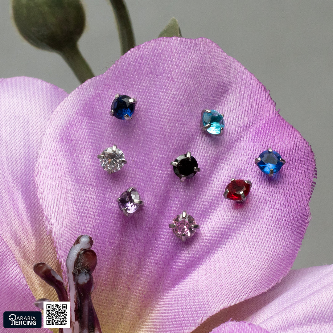 Colorful zircon Flatback
