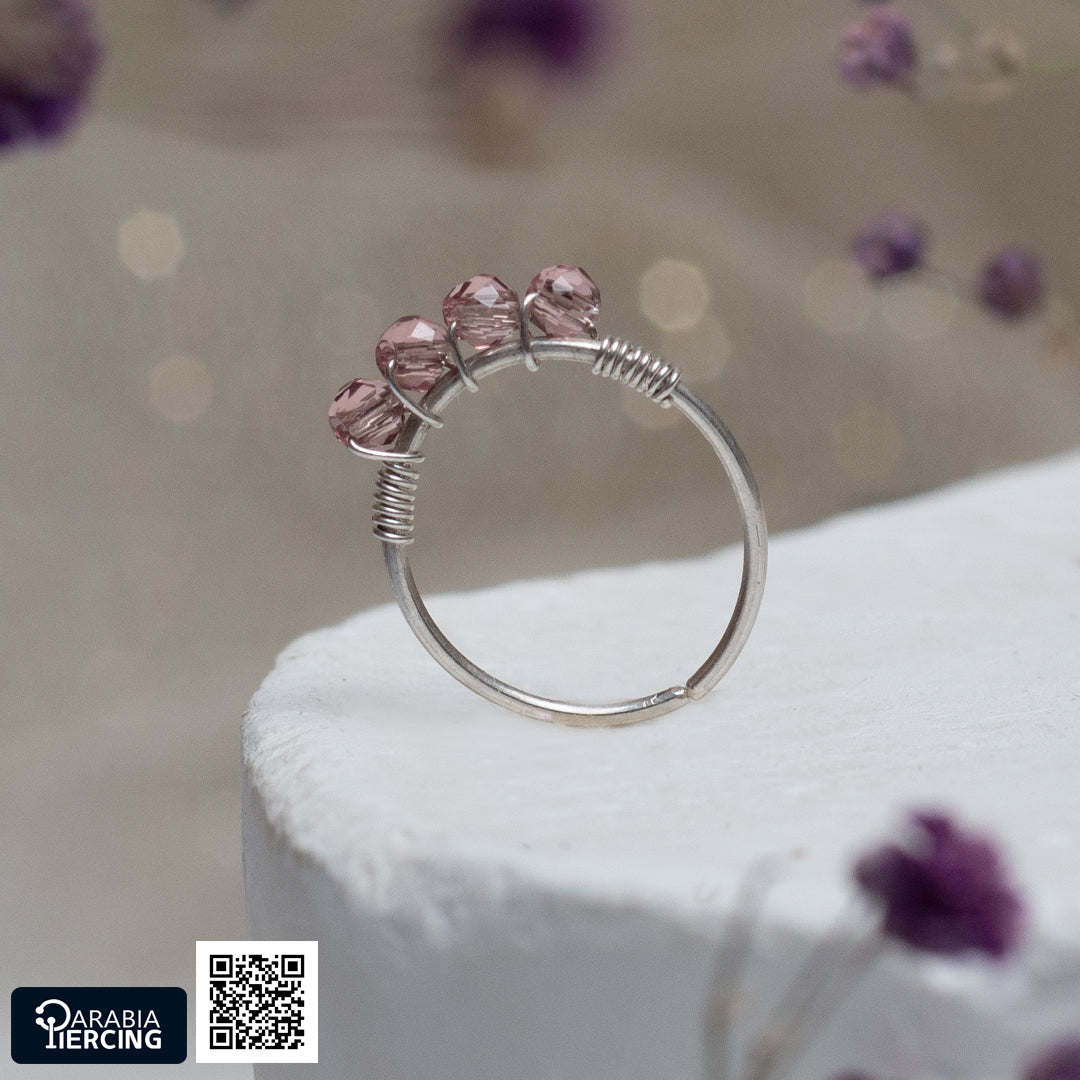 Colorful Silver Nose Hoop