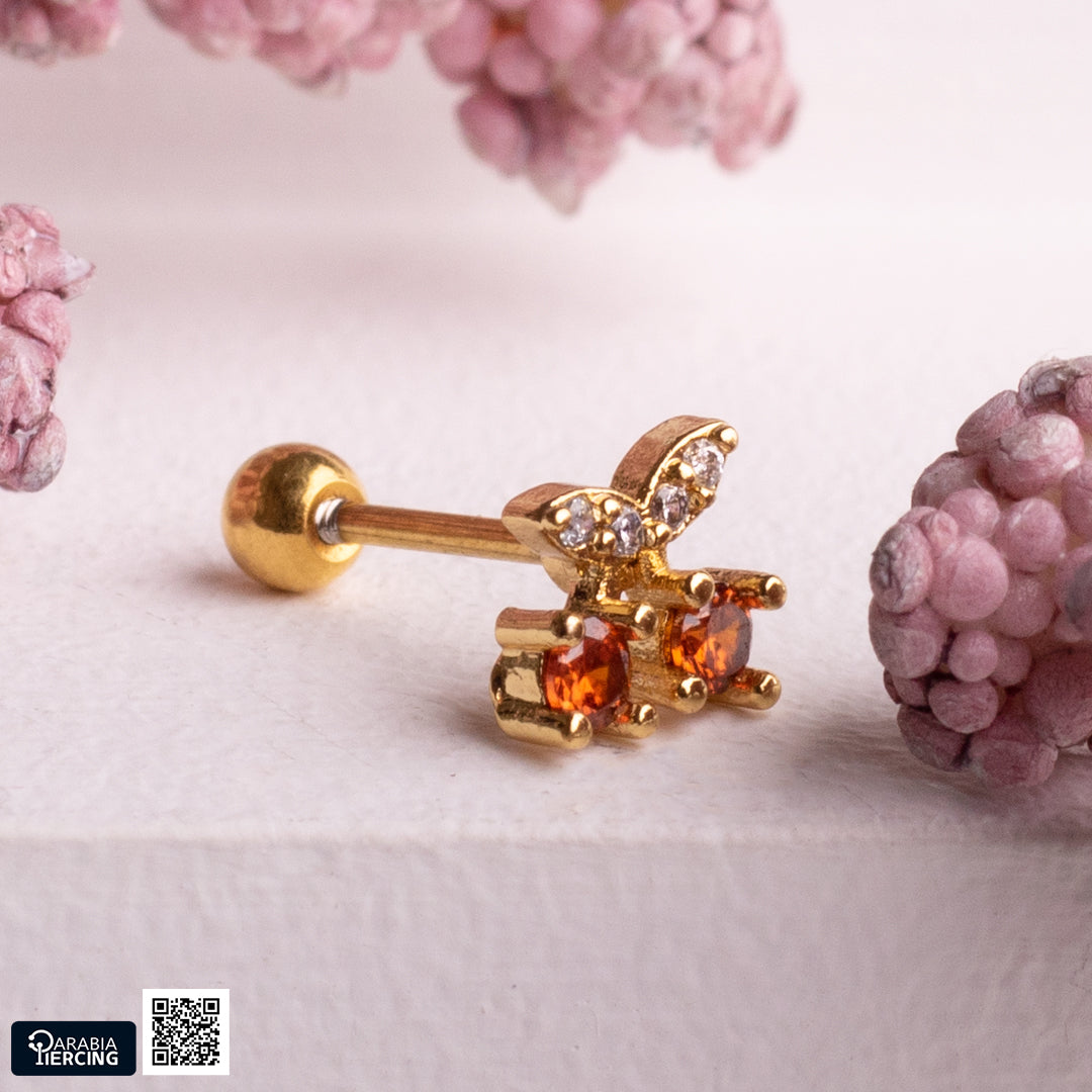 Fruits ball back Earring