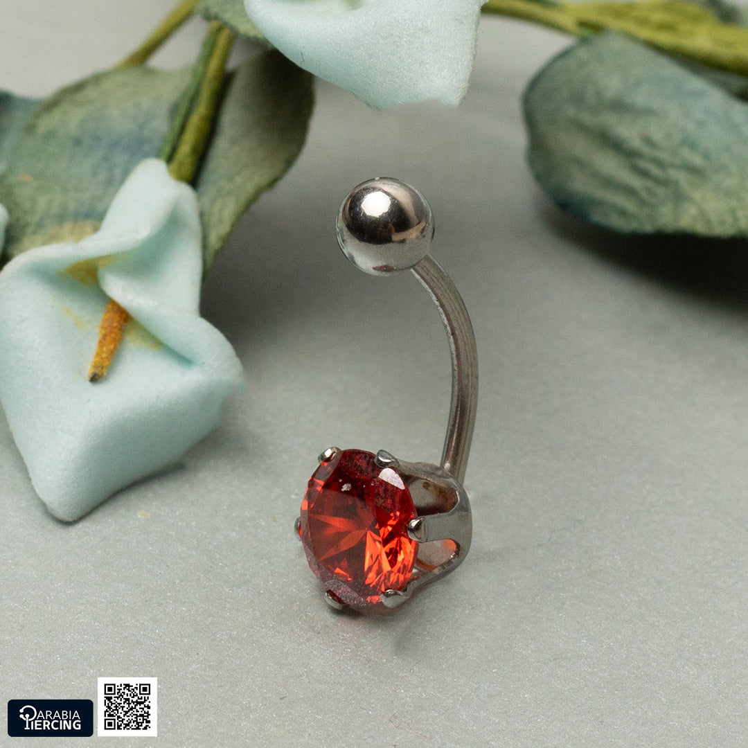 Big Crystal Belly Piercing