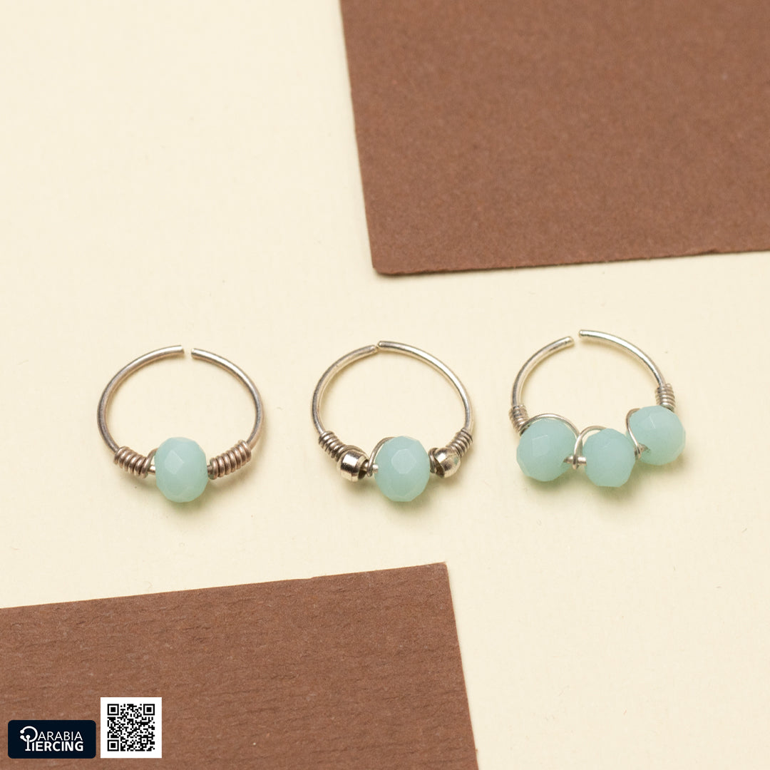 Big Dots Baby Blue Nose Hoop