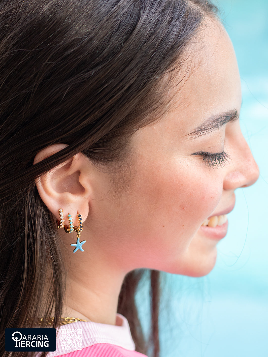Gold Colorful Earrings