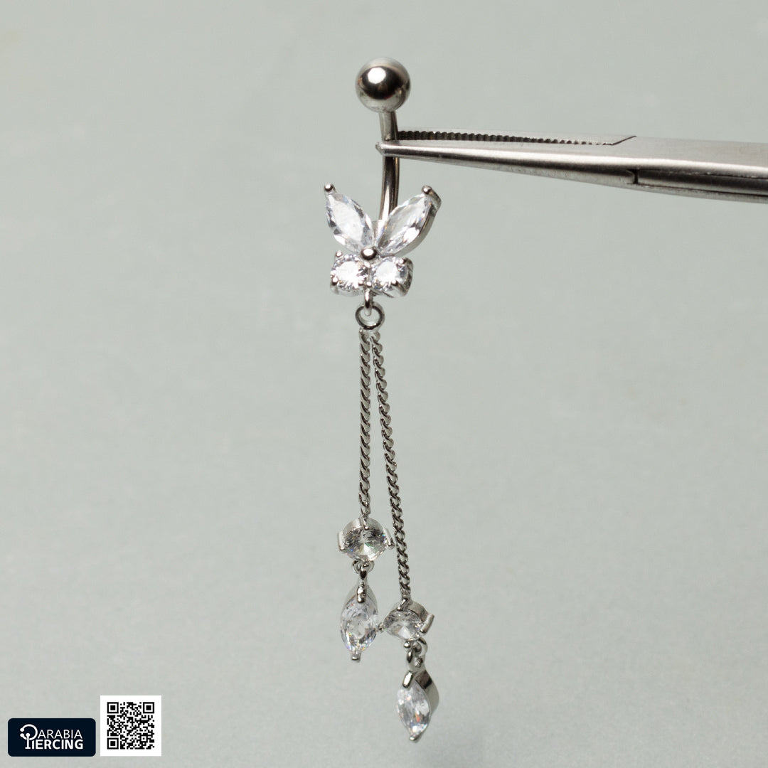 Dangling Butterfly Belly Ring