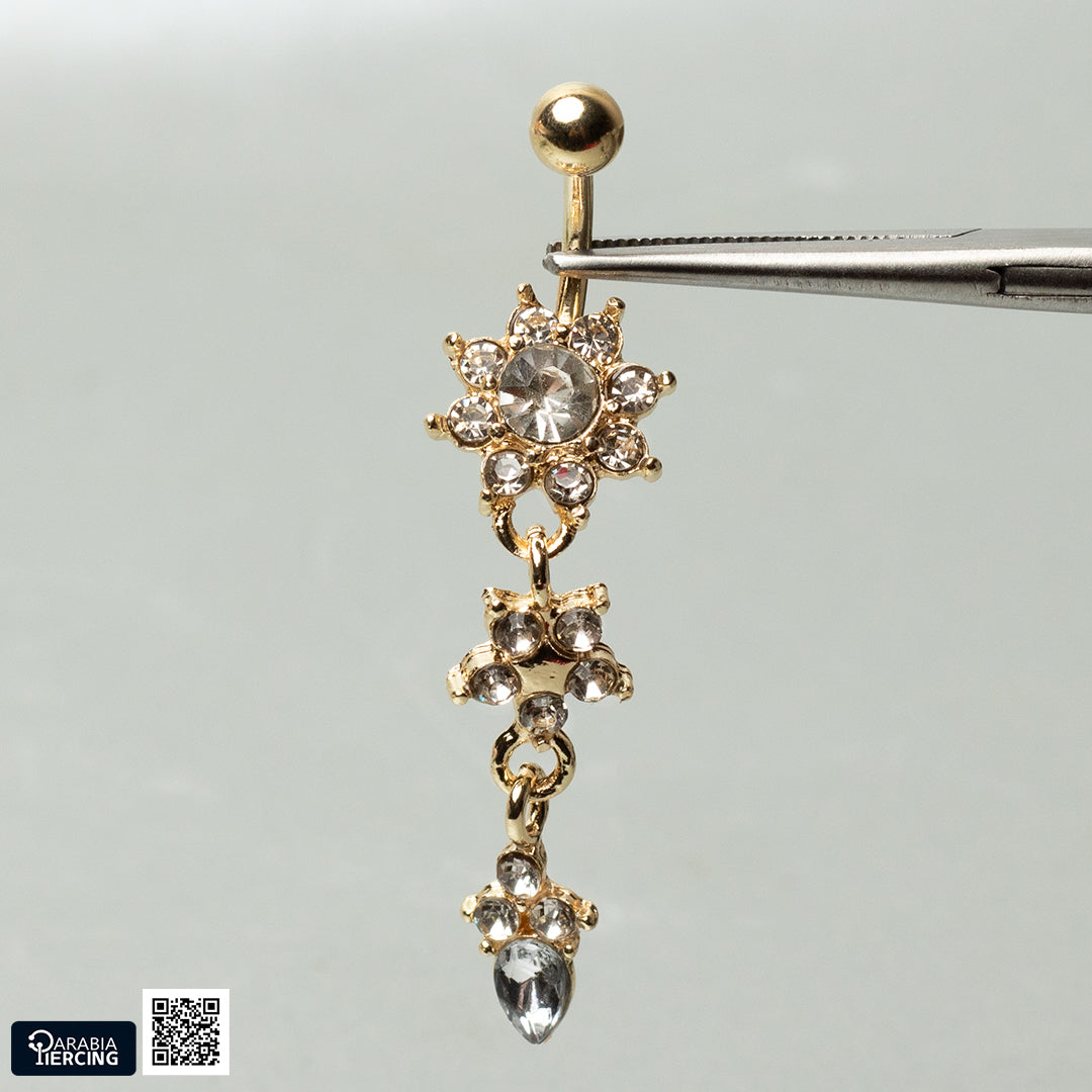 Dangling Flower Belly Ring