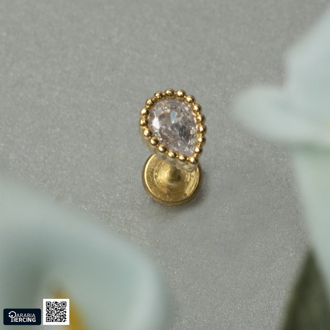 Beaded Dewdrop Spark Flatback