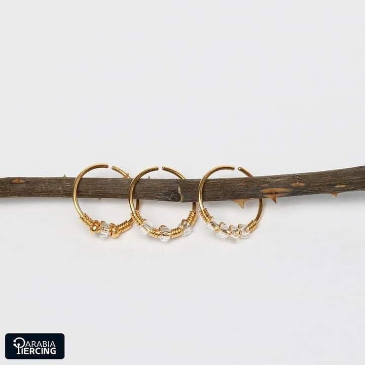 Transparent Gold Nose Hoop