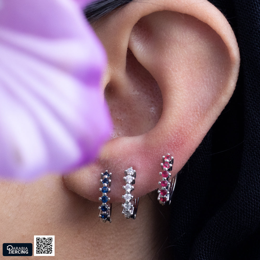 Silver Colorful Earrings