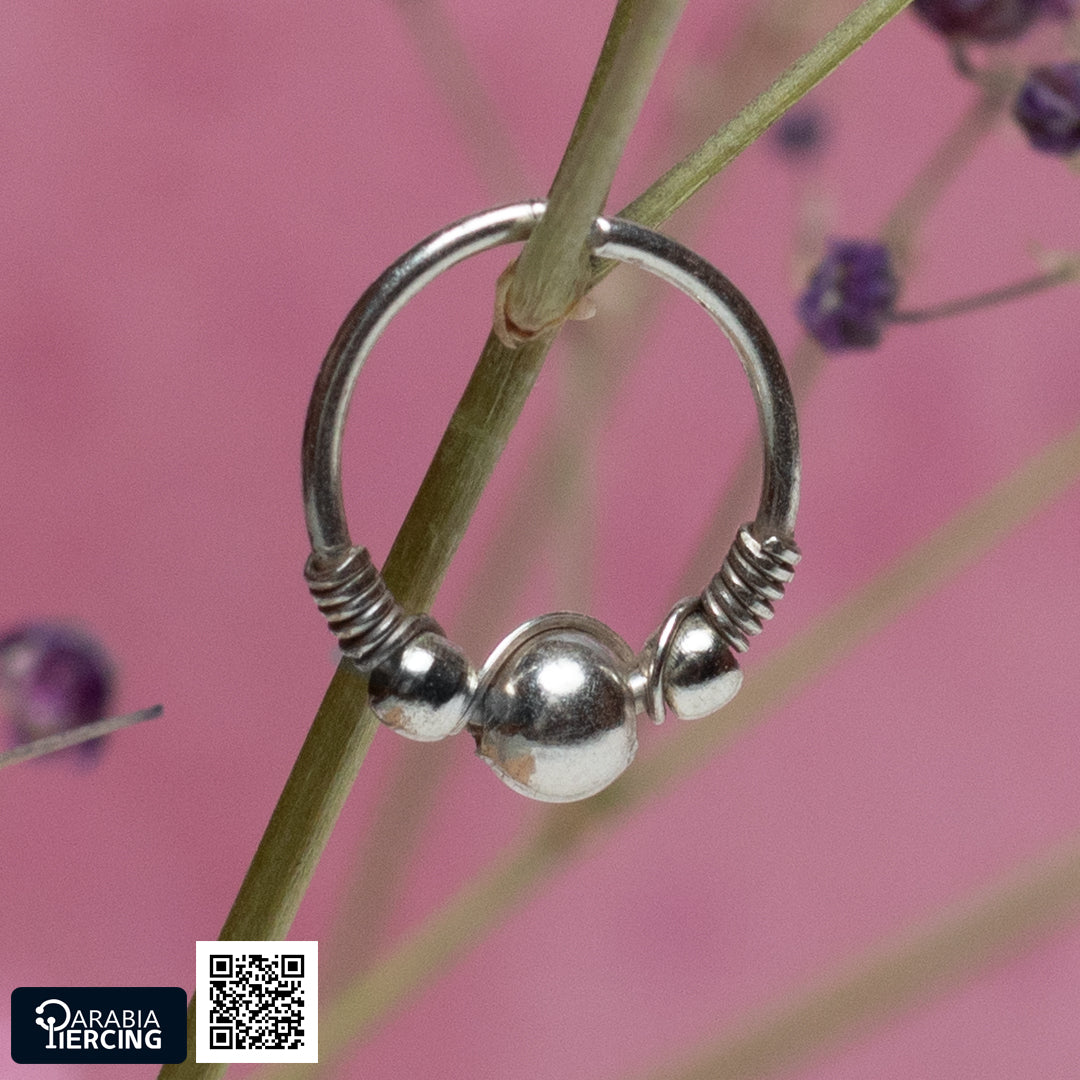 Big Dots Silver Nose Hoop
