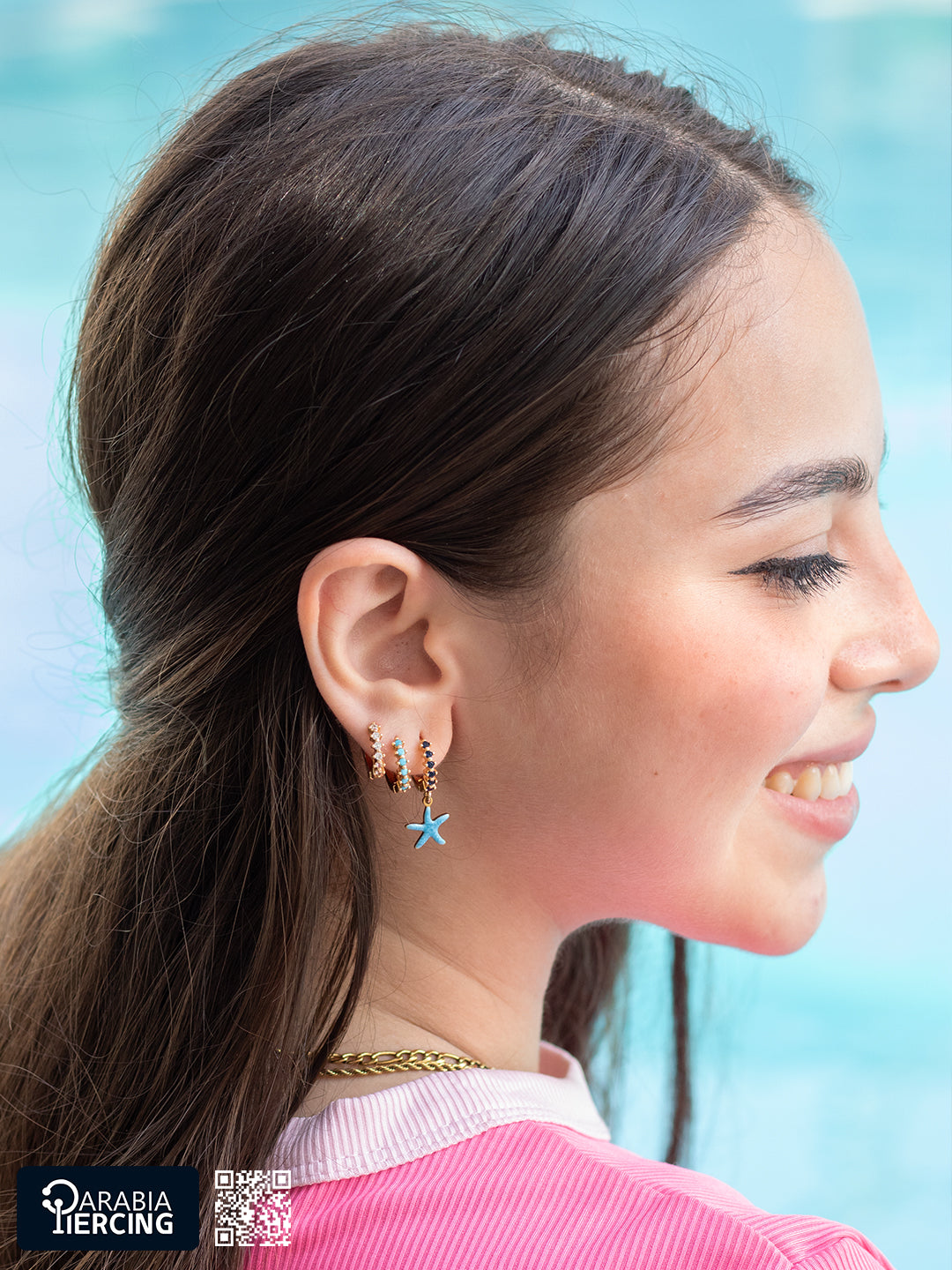 Gold Colorful Earrings
