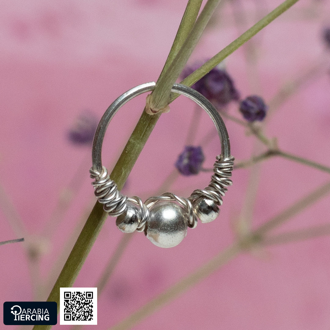 Big Dots Silver Nose Hoop