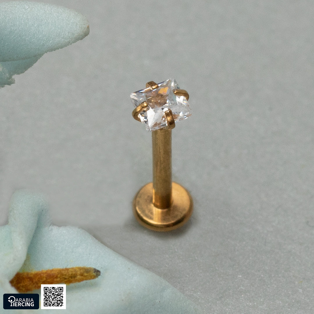 Gold Zircon Flatback
