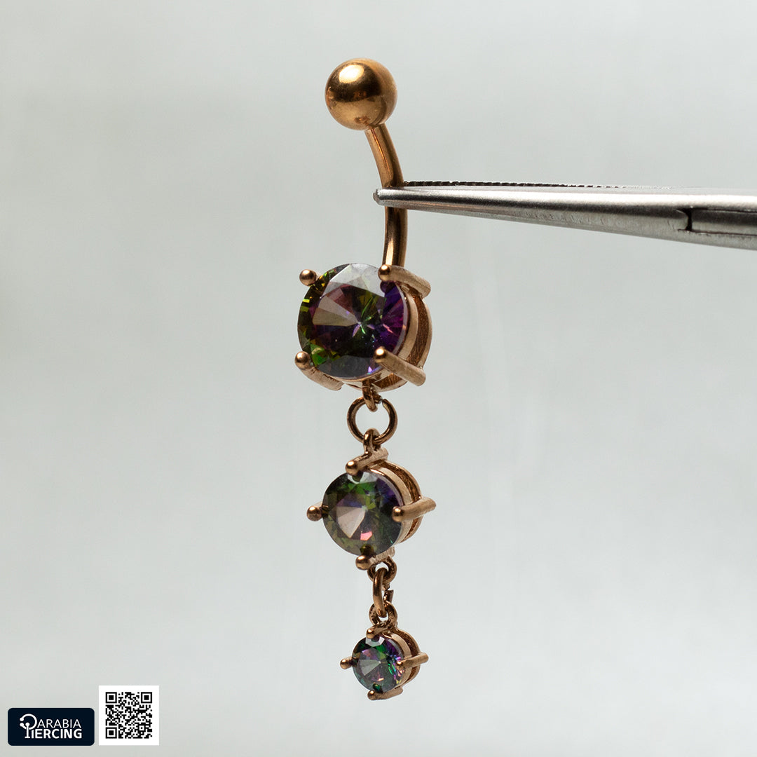 Galaxy Tears Gold Belly Ring