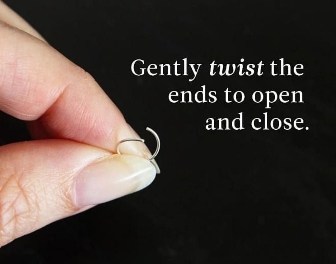 Transparent Silver Nose Hoop