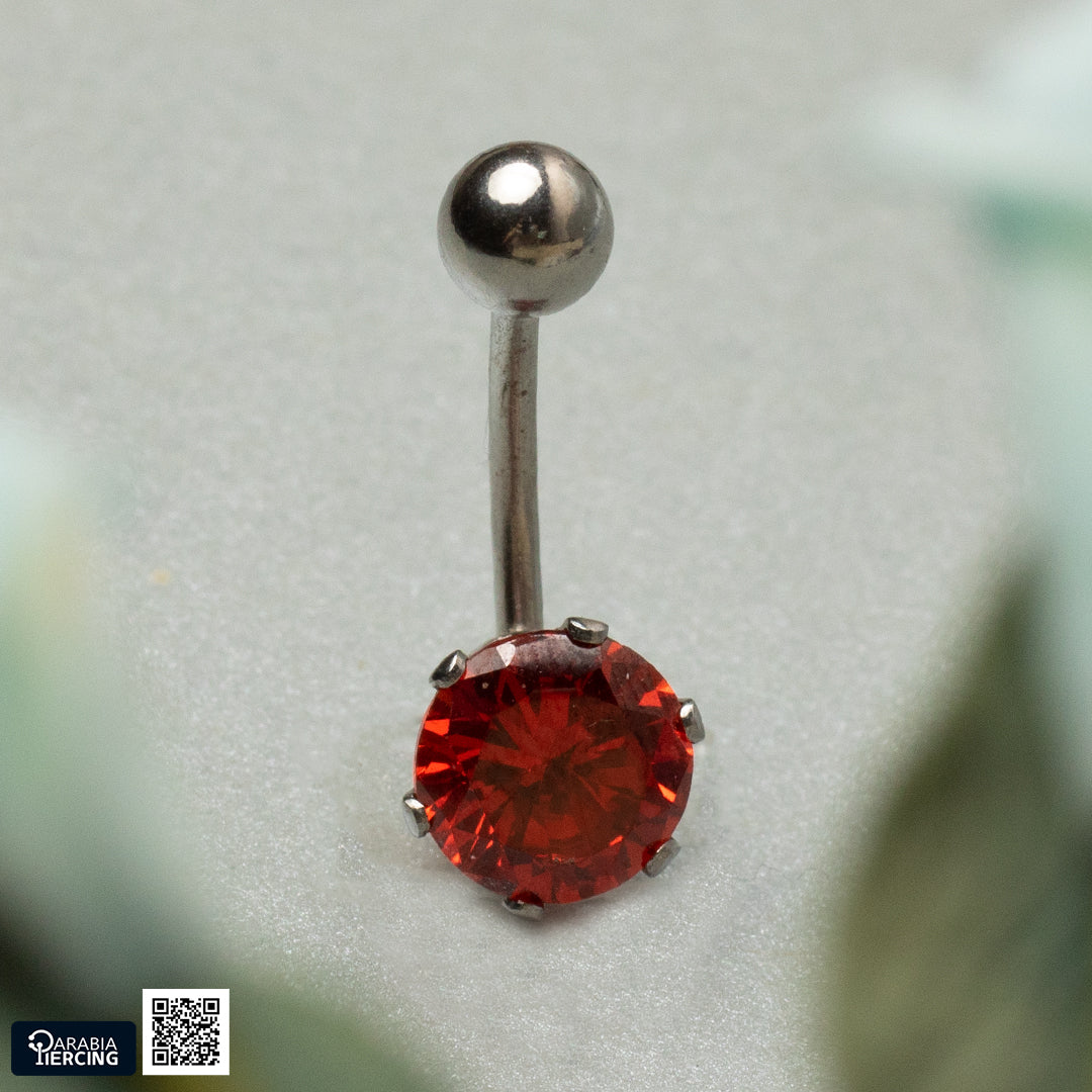 Big Crystal Belly Piercing