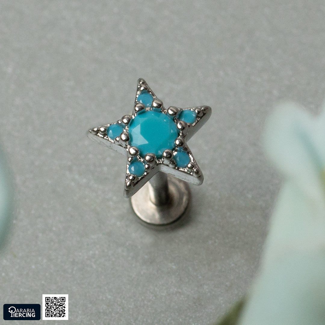 Turquoise Star Flatback