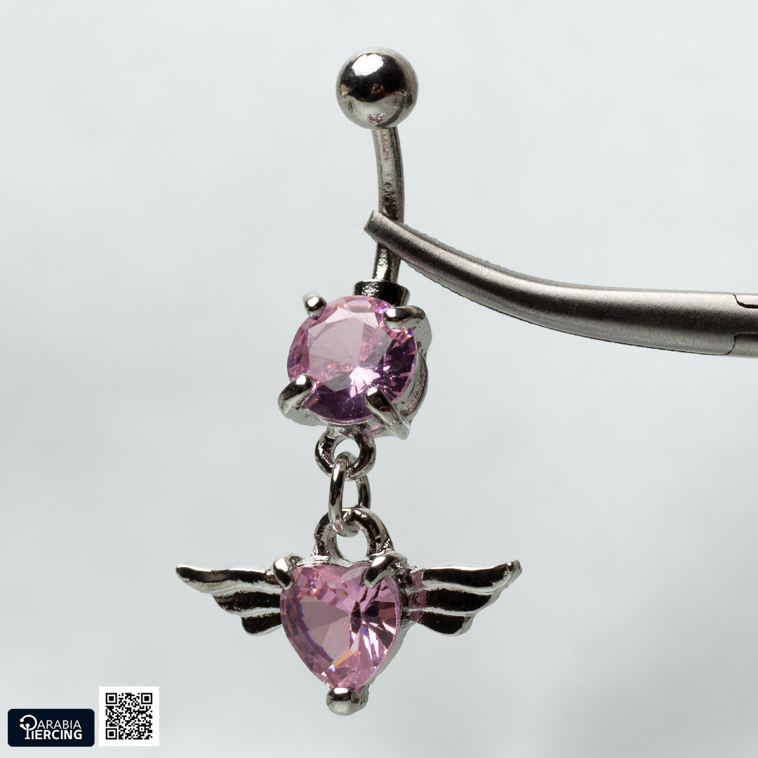 Pendant Angel Heart Belly Ring