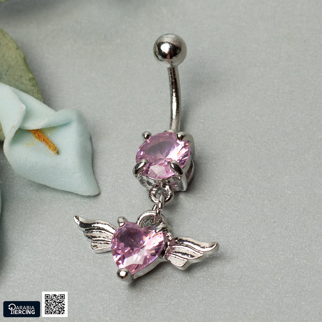 Pendant Angel Heart Belly Ring