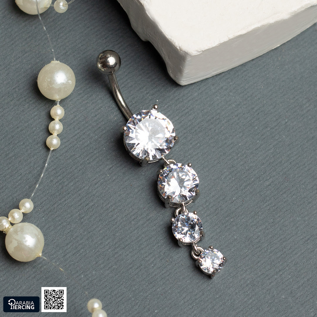 Dangling Crystals Belly Ring
