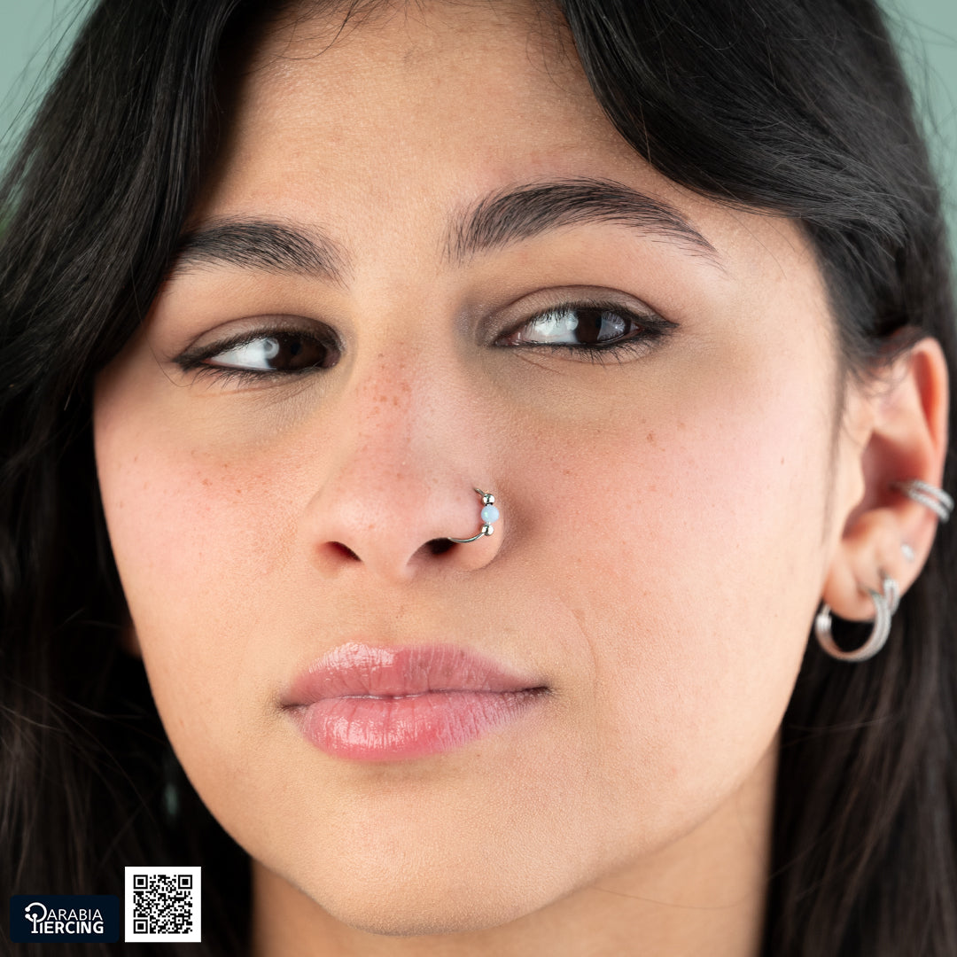 Colorful Beaded Nose Hoop
